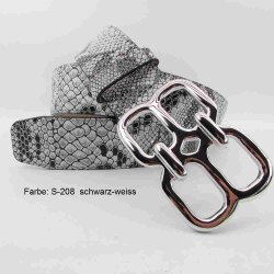 Geschwungene Gürtelschnalle mit  Damengürtel  4 cm breit