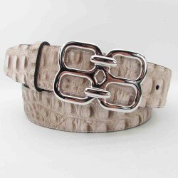 Geschwungene Gürtelschnalle mit  Damengürtel  4 cm breit
