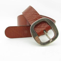 Rindledergürtel 4 cm breit mit ovaler...