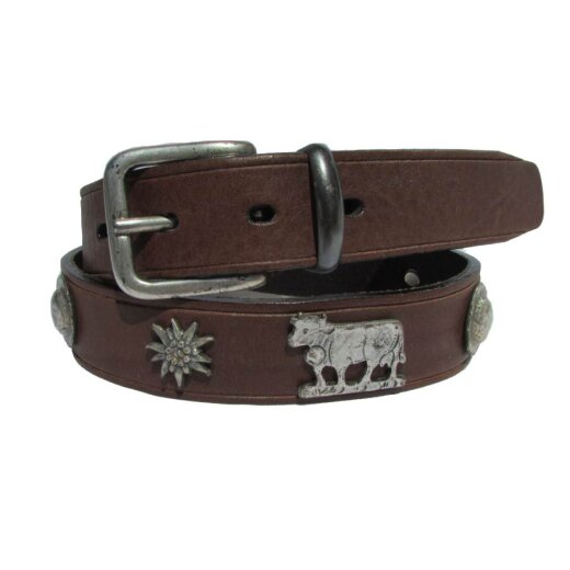 Appenzeller Kuhgürtel 3 cm breit grau matt 85