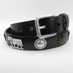 Appenzeller Kuhgürtel 3 cm breit grau matt 85