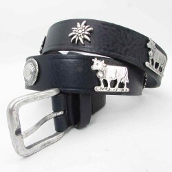 Appenzeller Kuhgürtel 3 cm breit grau matt 85