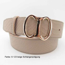 Damengürtel mit geschwungener Gürtelschnalle  4 cm breit