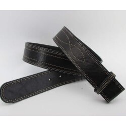 Herrengürtel 4 cm breit mit Ziernaht und Silberschnalle D.Braun 100 cm Taillenweite