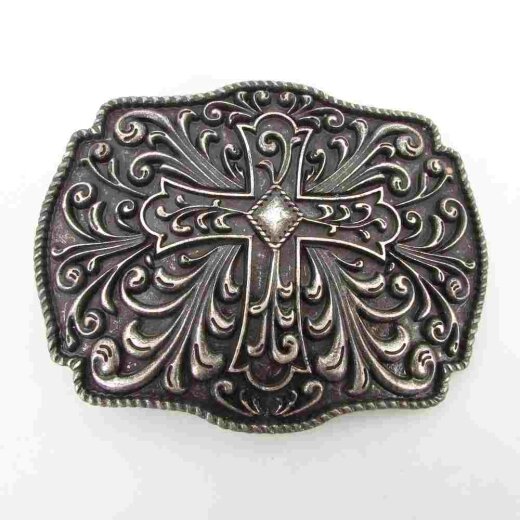 Trachten Gürtelschnalle altsilber 4 cm breit