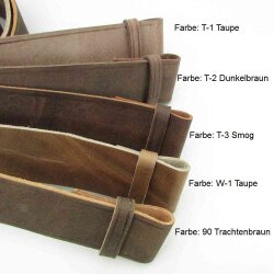 Leder Trachtengürtel 4 cm breit mit altmessing Trachtenschließe
