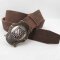 Leder Trachtengürtel 4 cm breit mit altmessing Trachtenschließe