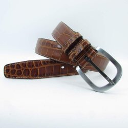 Damengürtel schwarz mit Ziernaht  3,5 cm breit 80 cm