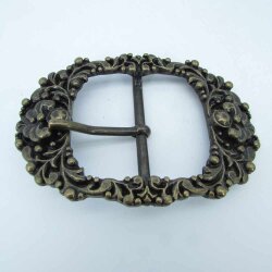 Breiter Jeansgürtel Altmessingschnalle 4,5 cm breit schwarz 100 cm