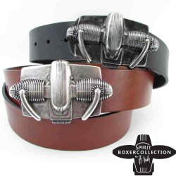 BOXER-SPIRIT-COLLECTION  Rindledergürtel  4 cm breit...