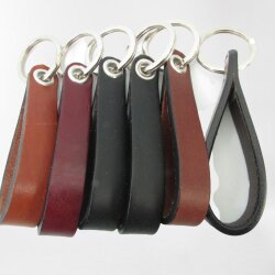 Rindleder Schlüsselanhänger bordo