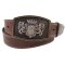 Trachtengürtel mit Wappen 4 cm breit, altgoldener Gürtelschließe 90
