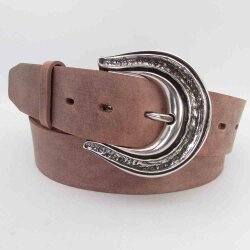 Halrunde Trachten Gürtelschnalle altsilber 4 cm breit