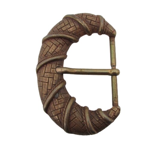 Halbrunde altgoldene Gürtelschnalle 5 cm breit