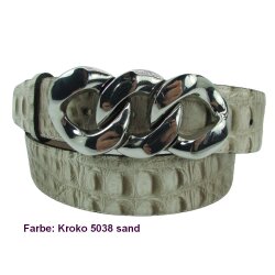Gliederkette Gürtelschließe mit 4 cm breiten Gürtel