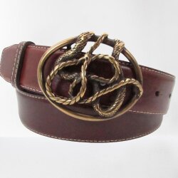 Altgoldene Schlangengürtelschnalle für 4 cm breite Gürtel