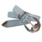 Damengürtel 3 cm breit mit dreiteiliger silber Gürtelschnalle 100
