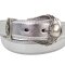 Damengürtel 3 cm breit mit dreiteiliger silber Gürtelschnalle 100