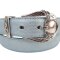 Damengürtel 3 cm breit mit dreiteiliger silber Gürtelschnalle 100
