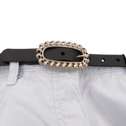 Silberne ovale Gürtelschnalle für 2 cm breite Gürtel