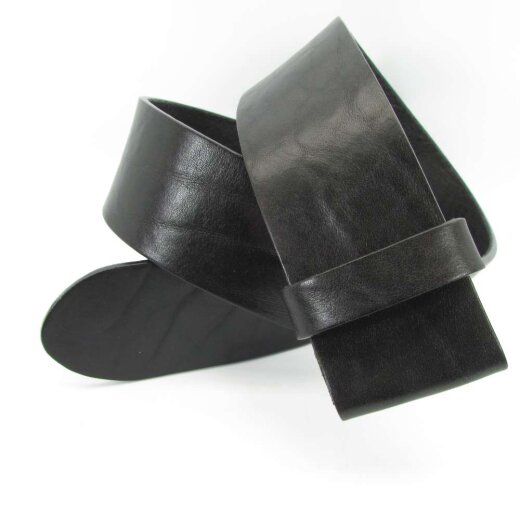 Wechselgürtel aus Rindleder 5 cm breit schwarz Dornschließe 95 cm Taillenweite