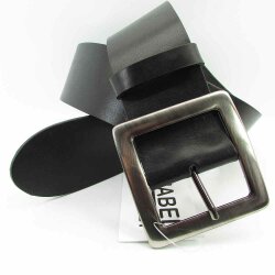 Wechselgürtel aus Rindleder 5 cm breit schwarz Dornschließe 95 cm Taillenweite
