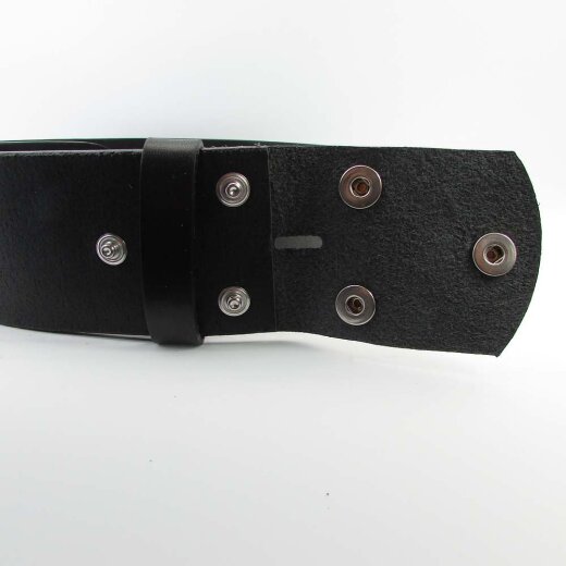 Wechselgürtel aus Rindleder 6 cm breit marine Dornschließe 110 cm Taillenweite