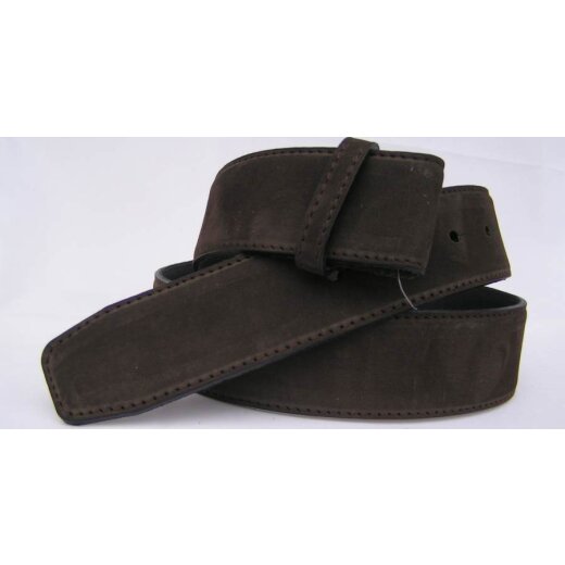 Dunkelbrauner Damengürtel ein Nubukledergürtel 4 cm breit 90 Koppelschließe