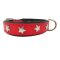Rotes Hundehalsband mit Sternen