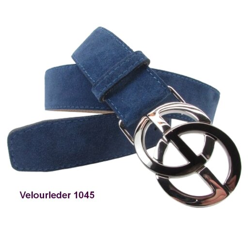 Koppelgürtel  4 cm breit mit zweifarbiger silberner  Gürtelschließe