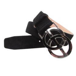 Koppelgürtel  4 cm breit mit zweifarbiger silberner  Gürtelschließe