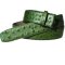Grüner Druckknopfwechselgürtel Strauss 4 cm breit Dornschließe 105 cm Taillenweite