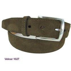 Velourledergürtel 3,5 cm breit mit Silberschließe