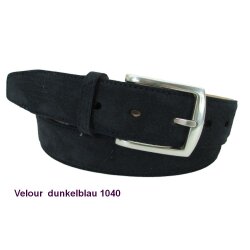 Velourledergürtel 3,5 cm breit mit Silberschließe