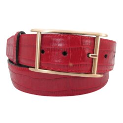 Damen Gürtel 4 cm breit mit gold Gürtelschließe 85 cm Taillenweite