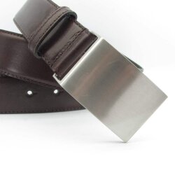 Herren Leder Koppelgürtel mit Silberkoppel 4 cm...