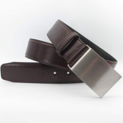 Herren Leder Koppelgürtel mit Silberkoppel 4 cm breit 95 cm
