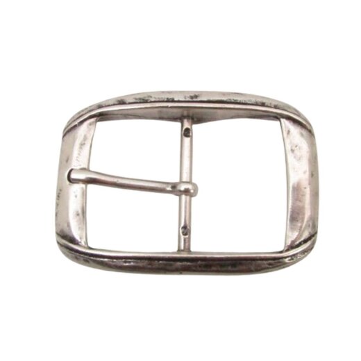 Altsilberne Gürtelschließe für 4 cm breite Gürtel