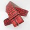 Roter matter Krokowechselgürtel 4 cm breit