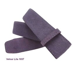 Lila Velourlederwechselgürtel 4 cm breit...