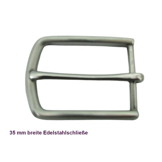 Edelstahl Gürtelschließe für 3,5 cm breite Gürtel