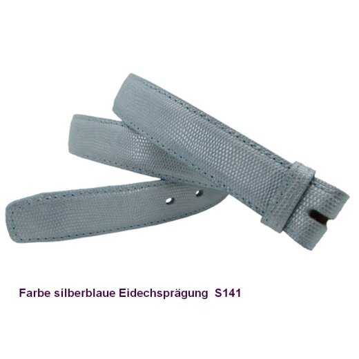 Silberblauer Eidechsen Wechselgürtel geprägt 3 cm
