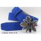 Royalblauer Wechselgürtel 4 cm breit Dornschließe Nappaleder 95 cm
