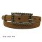 Cognacfarbener  Velourleder Wechselgürtel  2 cm breit