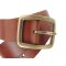 Breiter Jeansgürtel  4,5 cm breit altsilber d.braun 85 cm Taillenweite