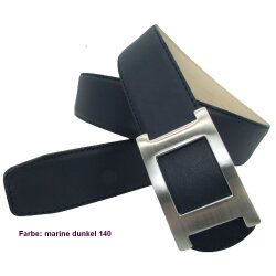 Damen Gürtel 4 cm breit mit Schmuckschließe silber glänzend 90 cm