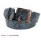 Damen Gürtel 4 cm breit mit Schmuckschließe silber glänzend 90 cm