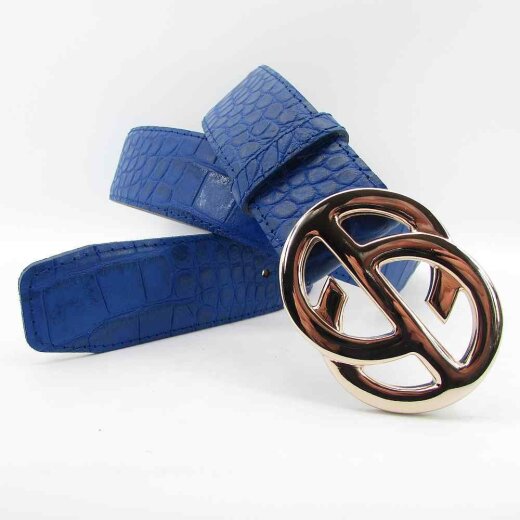 Damengürtel 4 cm breit mit Schmuck Gürtelschließe gold 90 cm Taillenweite