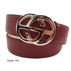 Damengürtel 4 cm breit mit Schmuck Gürtelschließe gold 90 cm Taillenweite