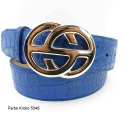 Damengürtel 4 cm breit mit Schmuck Gürtelschließe gold 90 cm Taillenweite